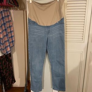Liverpool maternity jeans cropped style size 6 light blue